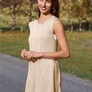 Gentryportofino made in Italy size I (is small) Cream Sleeveless Mini Dress